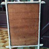 white bamboo mirror