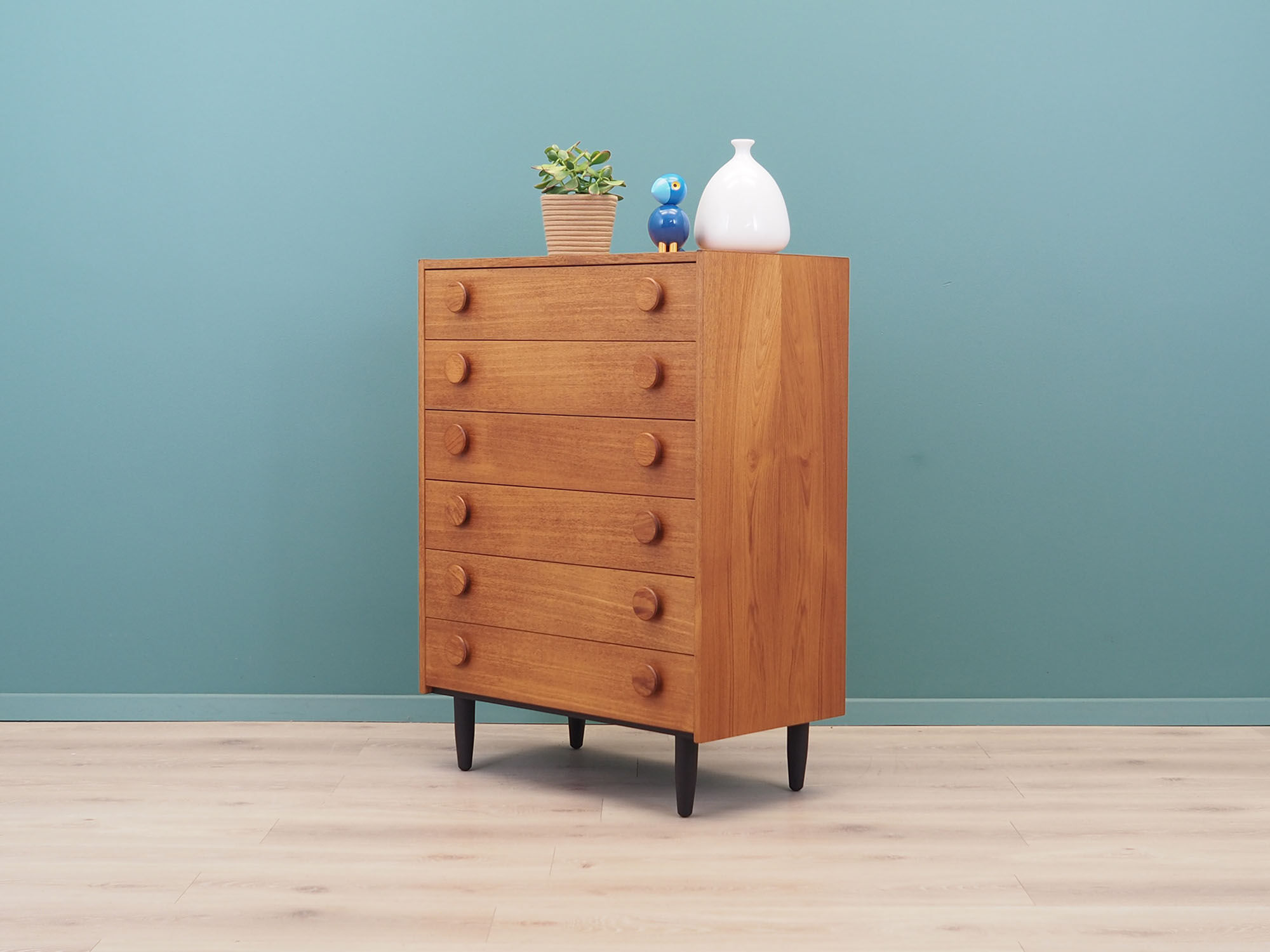 Teak chest of drawers, Danish design, 1970s, made in Denmark
