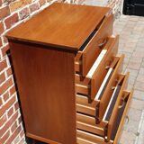 Commode 5 tiroirs pieds fuseaux