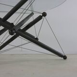 Seventies design steel wired coffee table for Cassina