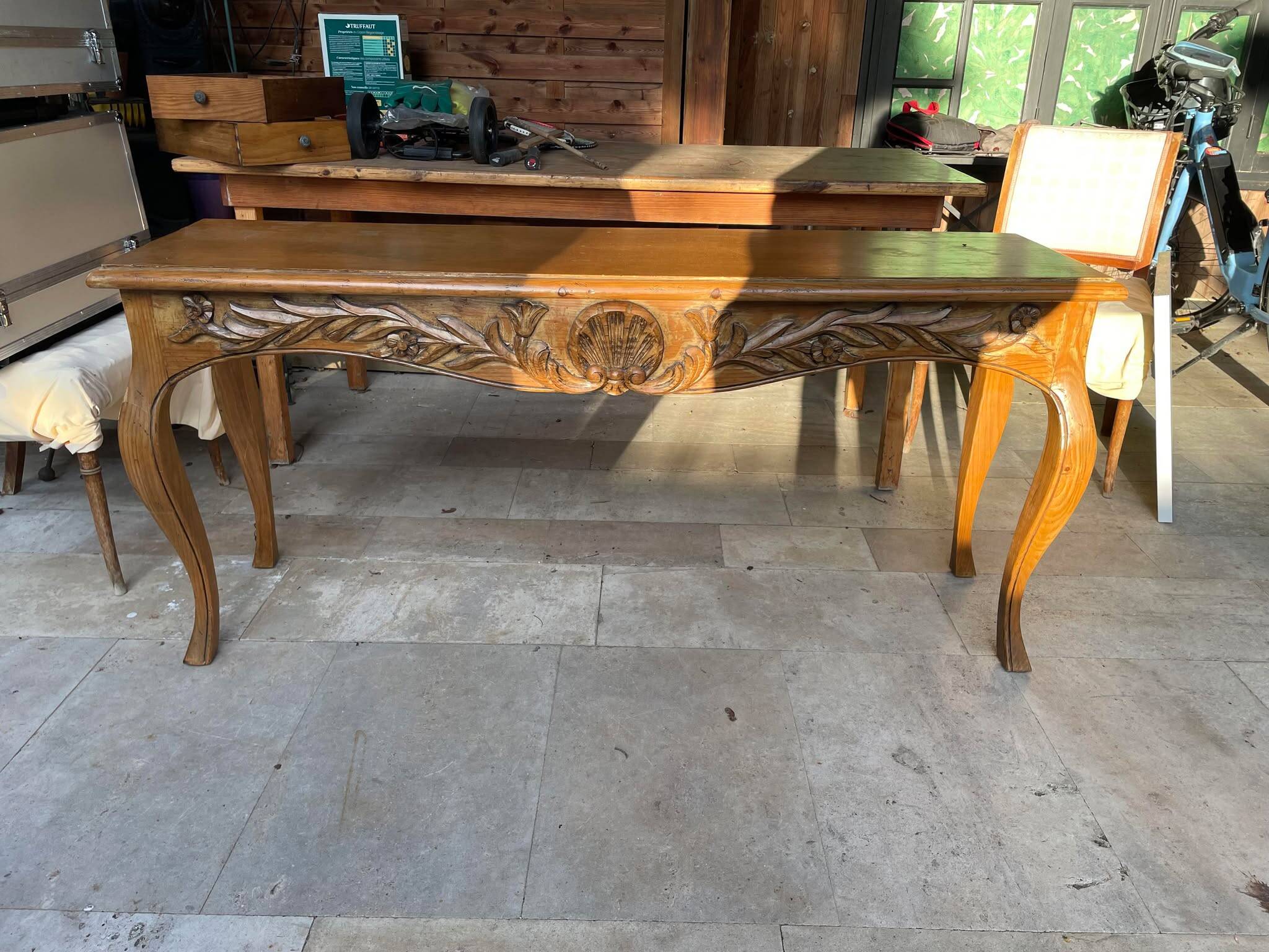 Console en bois de style provençal