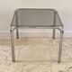 1970s coffee table glass and chrome steel