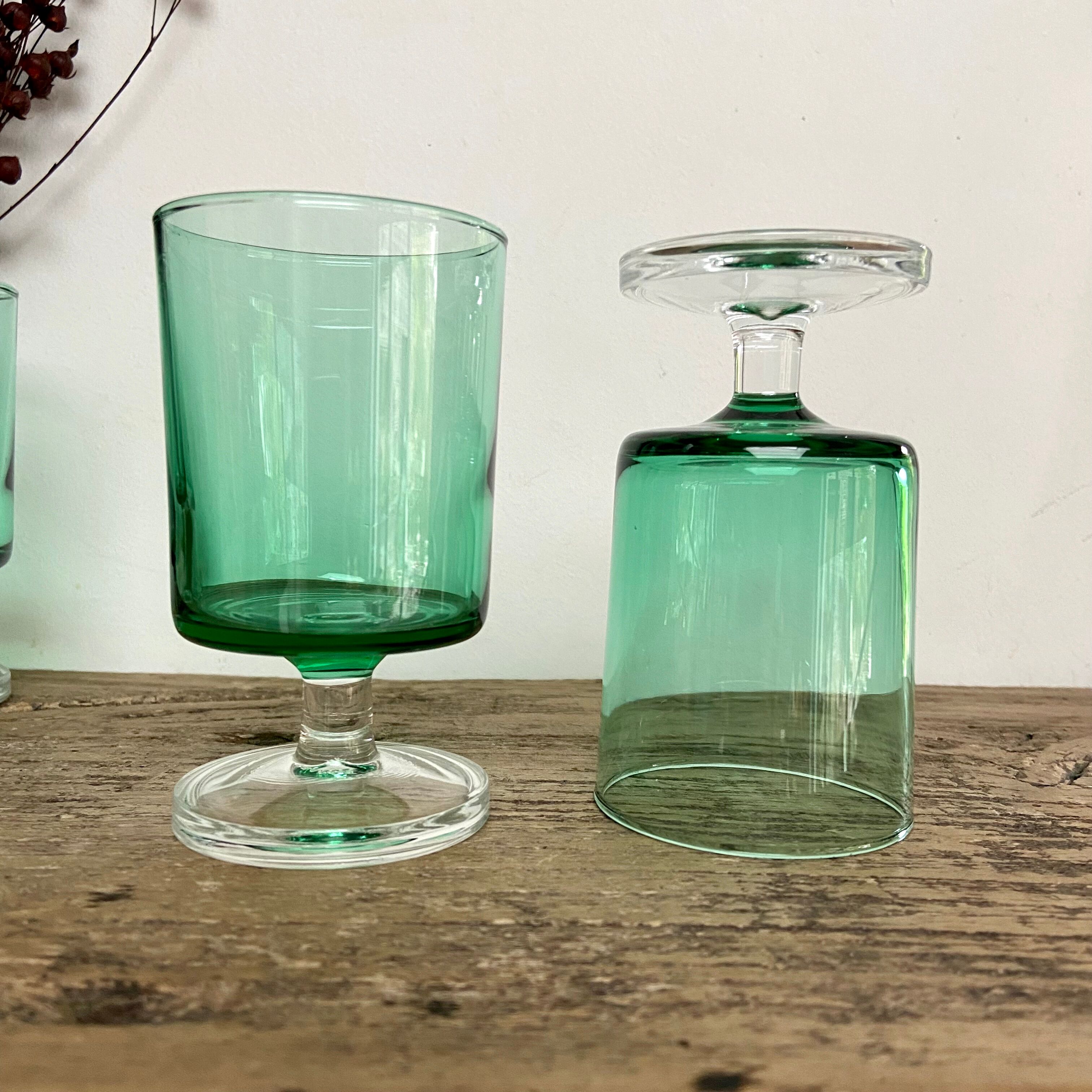 6 verres luminarc france vintage