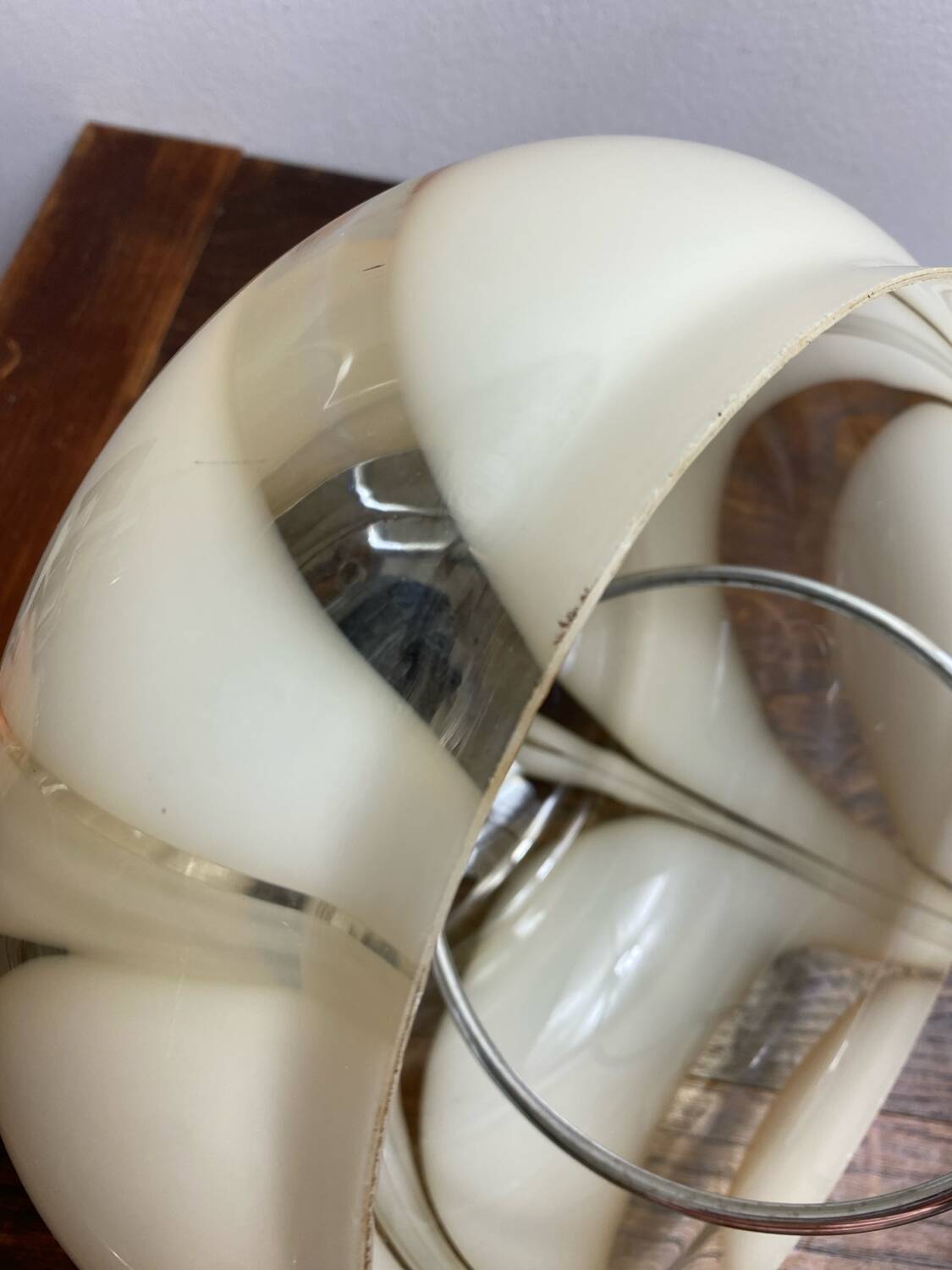 Glass pendant light, 1970s, Murano glass