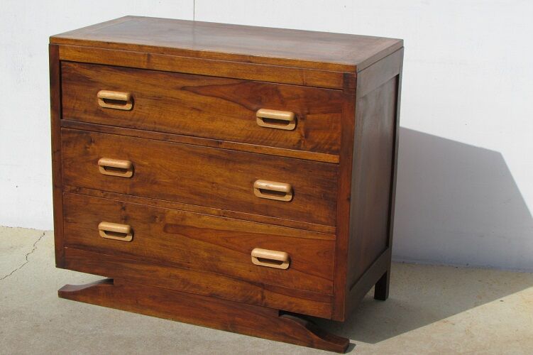 Walnut Art Deco dresser