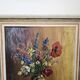 Oil on Isorel - Flower Bouquet / Chess Set - Michel Lamotte
