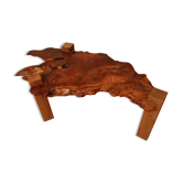 Table basse tronc d'arbre brutaliste