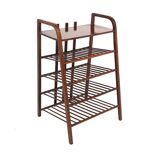 Scandinavian beech magazine rack, Sweden, 1960
