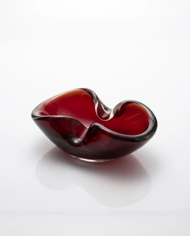 Murano Sommerso Ashtray / Catchall – Ruby Red (Circa 1960)