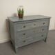 Chest of drawers blue/grey lasured board