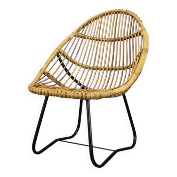 Fauteuil de salon en rotin ULUV par Alan Fuchs, Tchécoslovaquie, années 1960