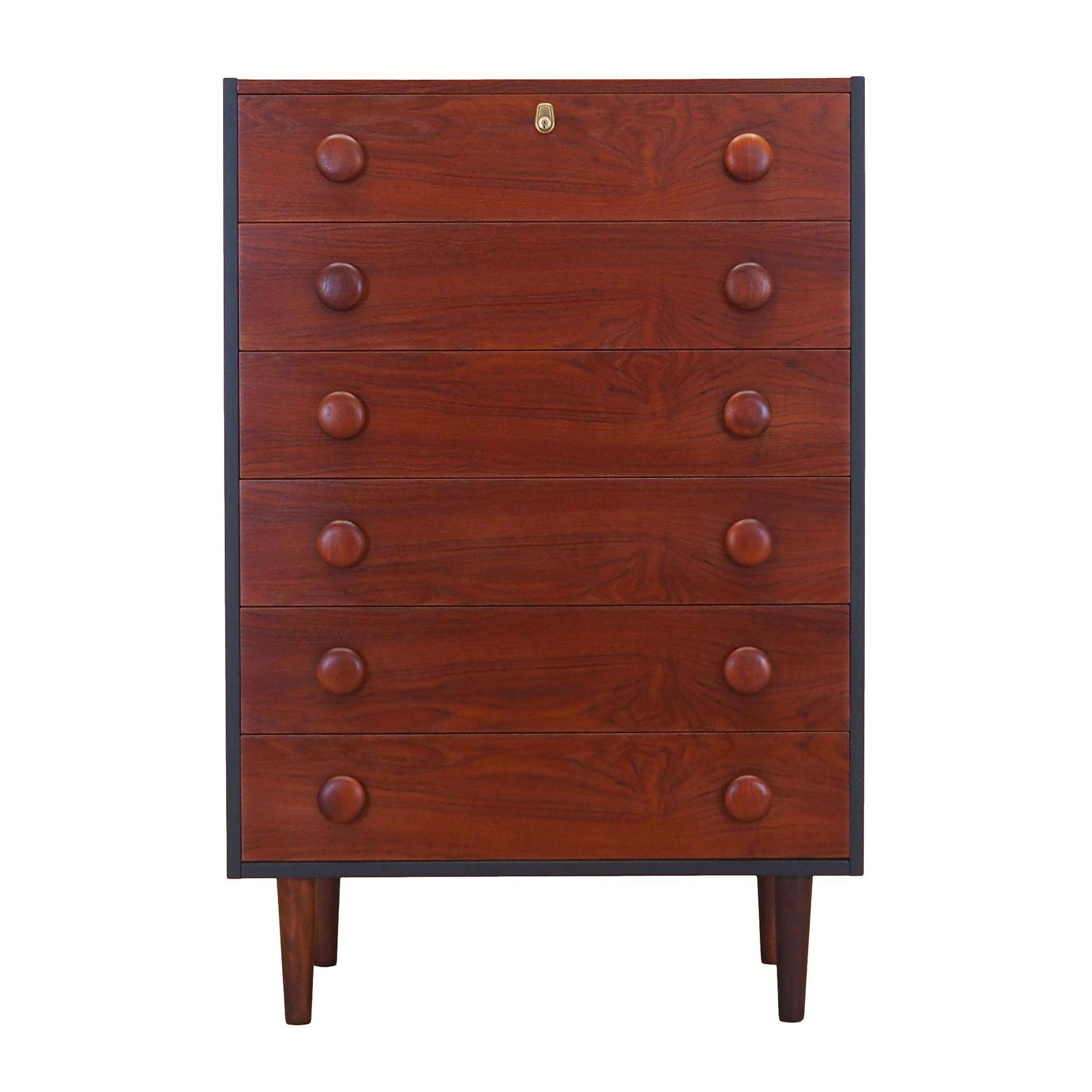 Teak chest of drawers, Danish design, 1970s, production: Denmark