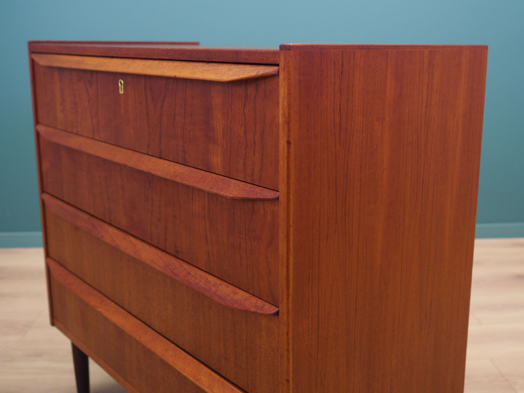 Teak chest of drawers, Danish design, 1970s, made in Denmark