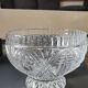 Molded crystal candy cup/dish/boho chic. art deco. starry/cross/leafy patterns, petals