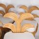 Set of 6 rattan chairs "palm tree"
