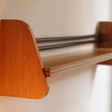 Pair of 1950s wooden wall shelves