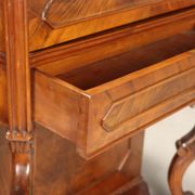 Antique Louis-Philippe hairdresser in walnut and cherry, 19th century.