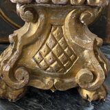 Picnic candle in old gilded wood