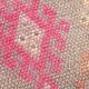 3x12 Pink & Brown Suğer Soft Modern Vintage Runner Rug, 92x376Cm