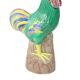 Pair of Glazed Polychrome Roosters Chinese Porcelain 34cm