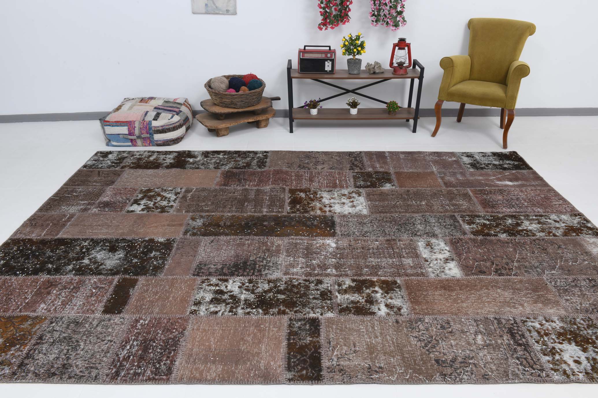 Oversize vintage patchwork rug 353x252cm