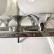 Lustre space age , design italien , chrome et verre