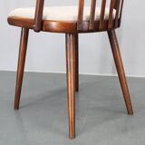 1960s Antonin Suman Set of Six Beech Dining Chairs, Restored