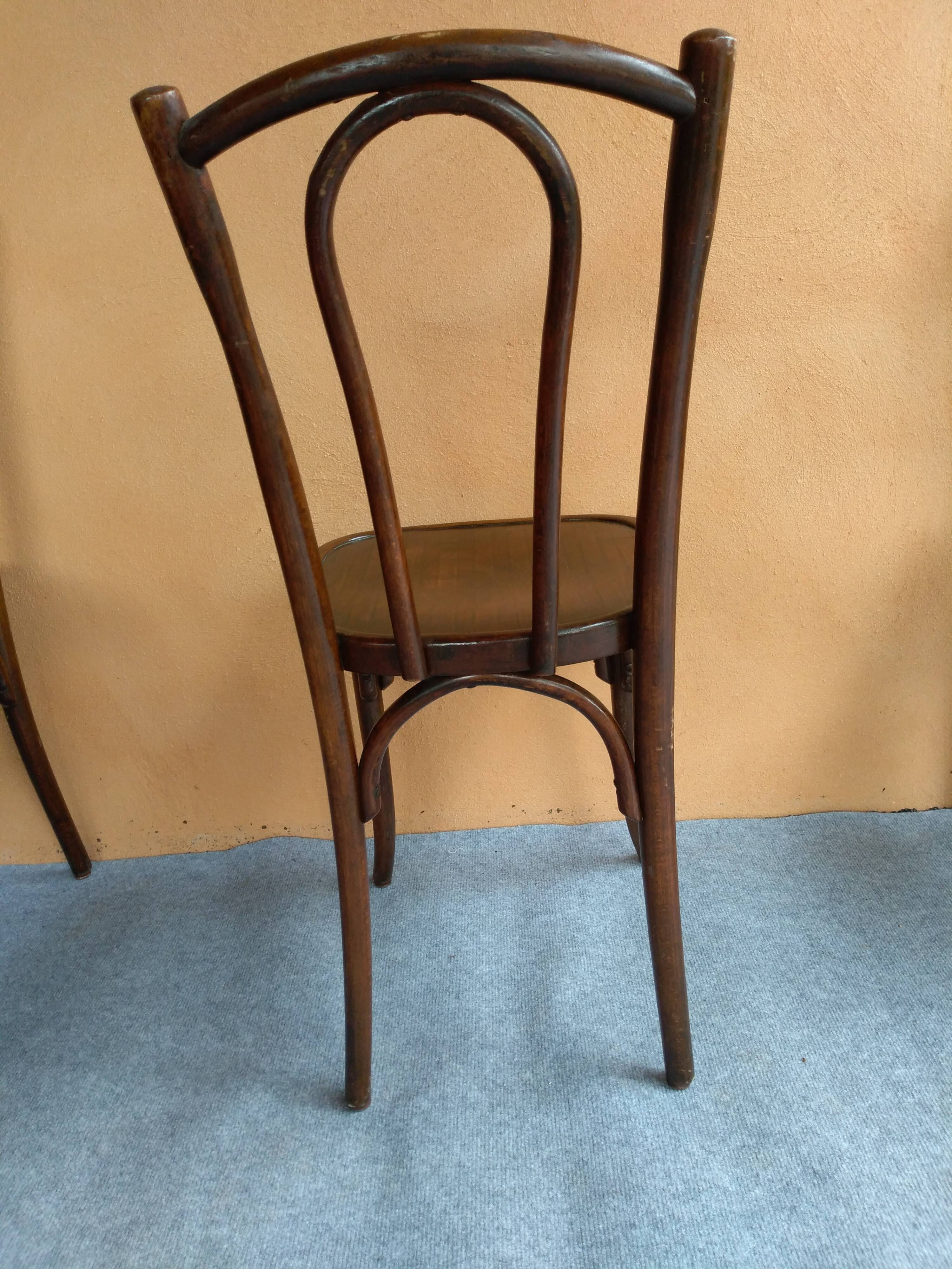 Suite 6 chaises bistrot Luterma 1930