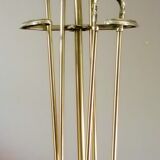 Servant, accessories fireplace, marked chiseled bronze and brass, 5 pieces