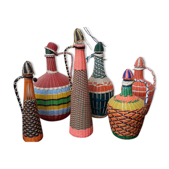 Lot of 6 scoubidou bottles