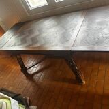 Rustic oak table with extensions