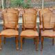 6 Louis XV cane chairs in solid wood from the 1950s