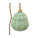 Art deco walking lamp in green clichy glass