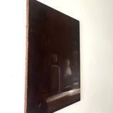 Oil painting on canvas, black and brown composition, 1974
