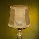 Solid brass table lamp with parchment effect shade – 1950s-60s