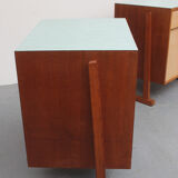Pair of bedside tables bicolor and formica 1950