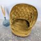 Buttoned frog armchair