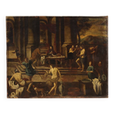 Grand tableau italien du XVIIe siècle, Le Banquet d'Hérode