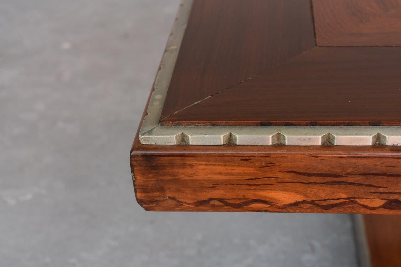 Square Deco 1930 rosewood side table