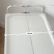 Vintage folding dessert trolley on wheels, 3 white shelves