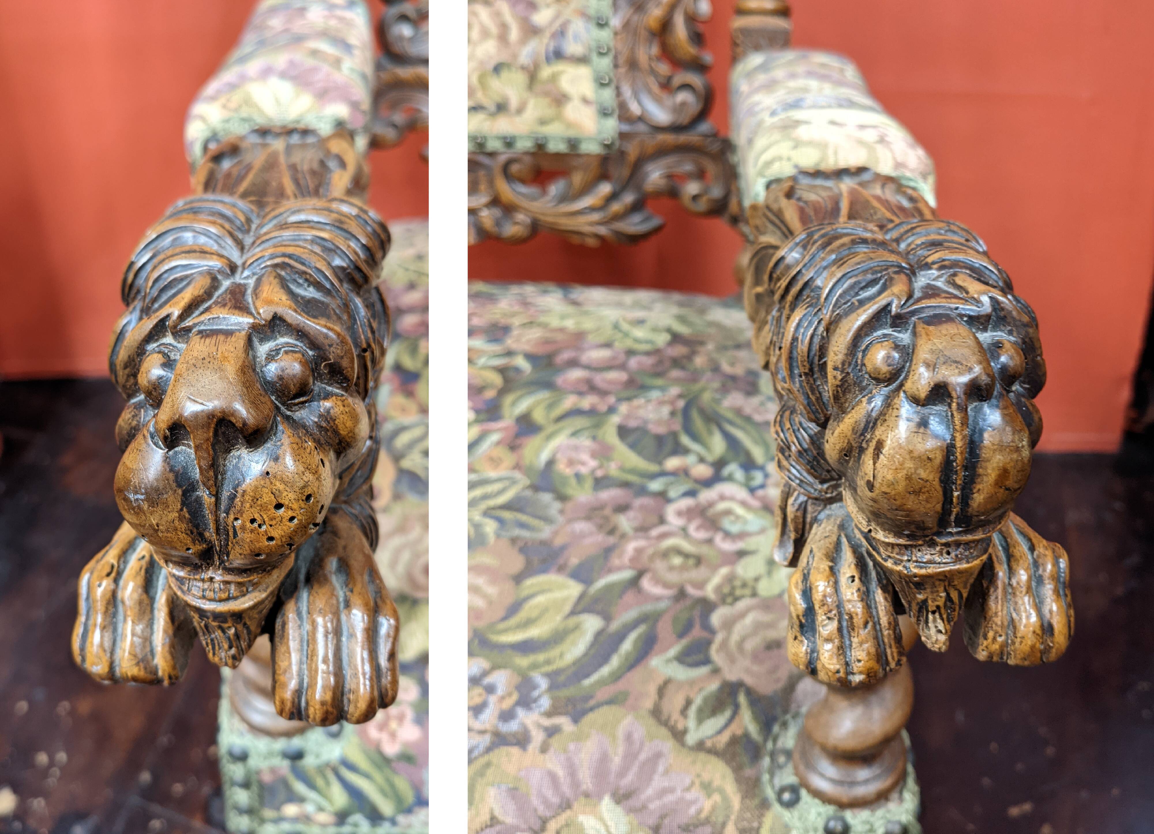 Neo-baroque armchair, circa 1880