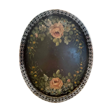 Oval painted tin tray Napoleon III