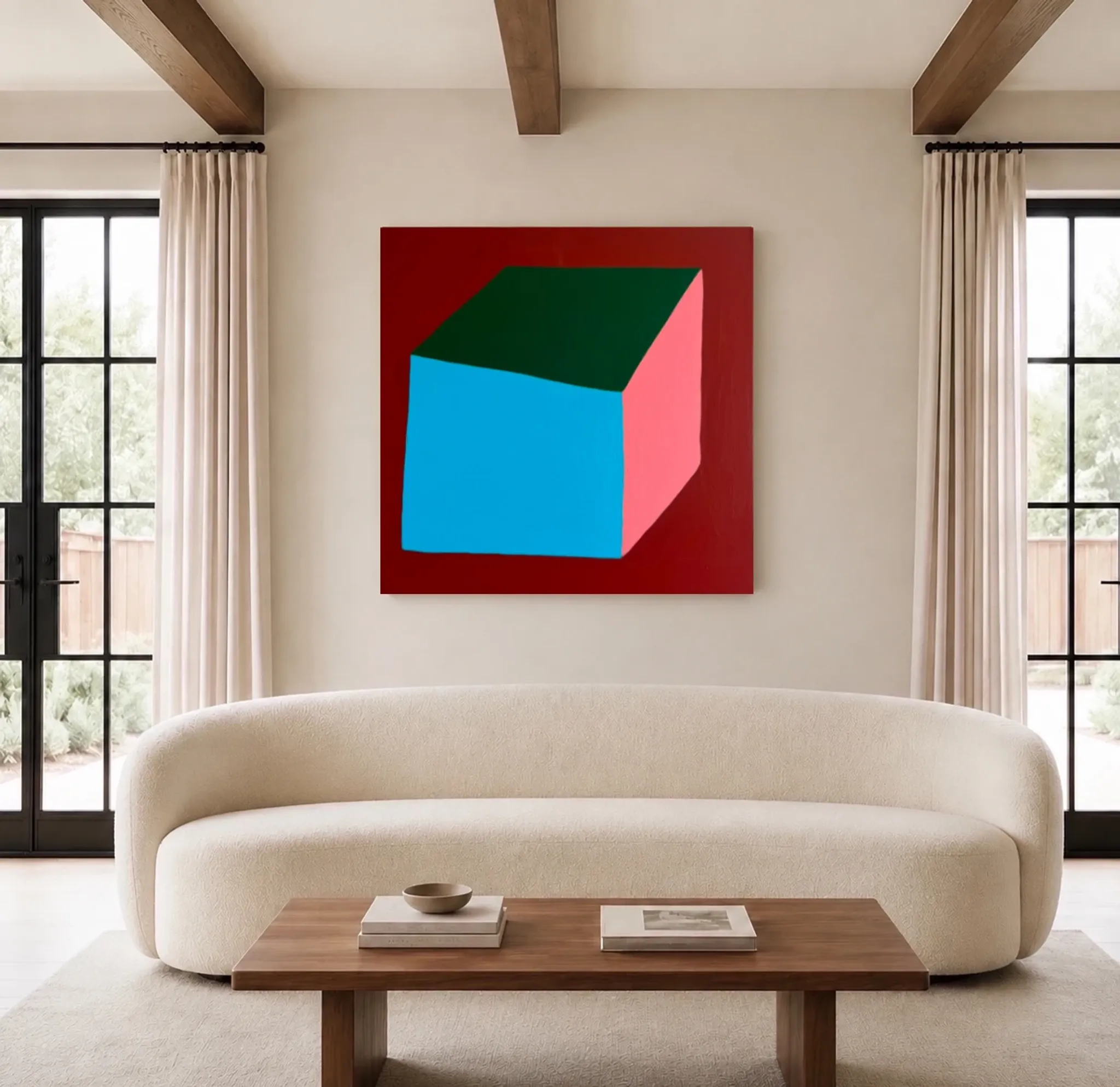 Contemporary canvas painting signed Bodasca "Volume n.1"