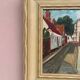 Mid-Century Oil on Panel “Street View” by J. Ioliv, Vintage & Framed 25×31cm