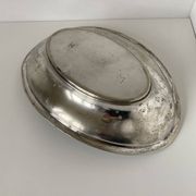 Oval silver-plated tray in the Louis XVI style by Mappin & Webb, London.