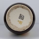 Art Deco vase by Boch Keramis with stylised floral decoration.