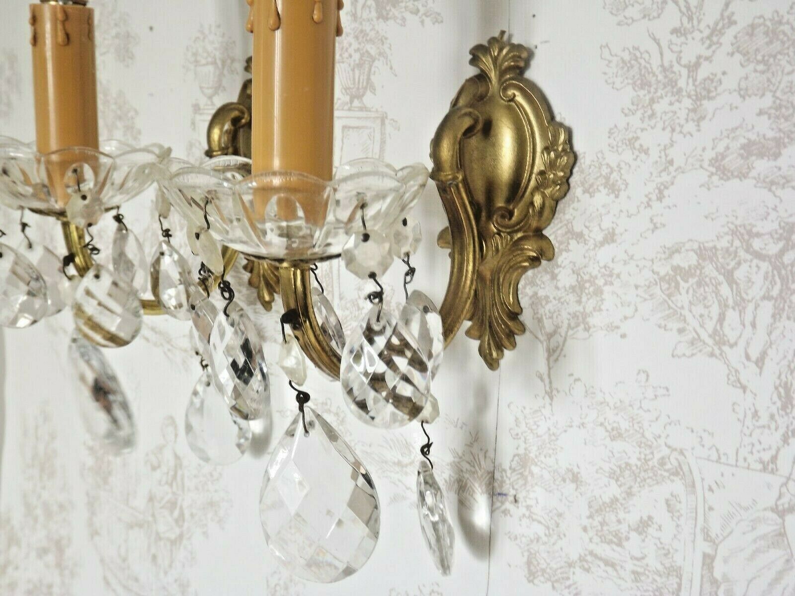 Paire d'appliques bronze