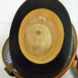 Leather hat box