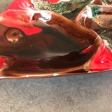 Plat à compartiment apéritif forme poisson en céramique de vallauris 37 cm