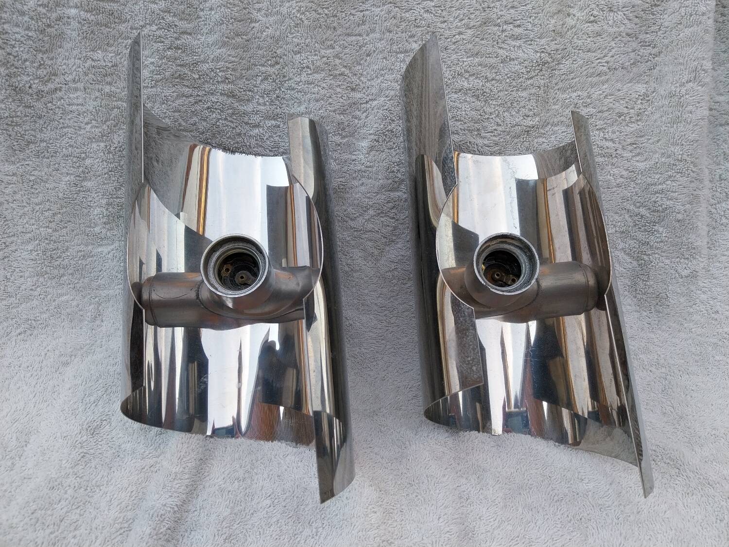 Pair of Space Age wall lights